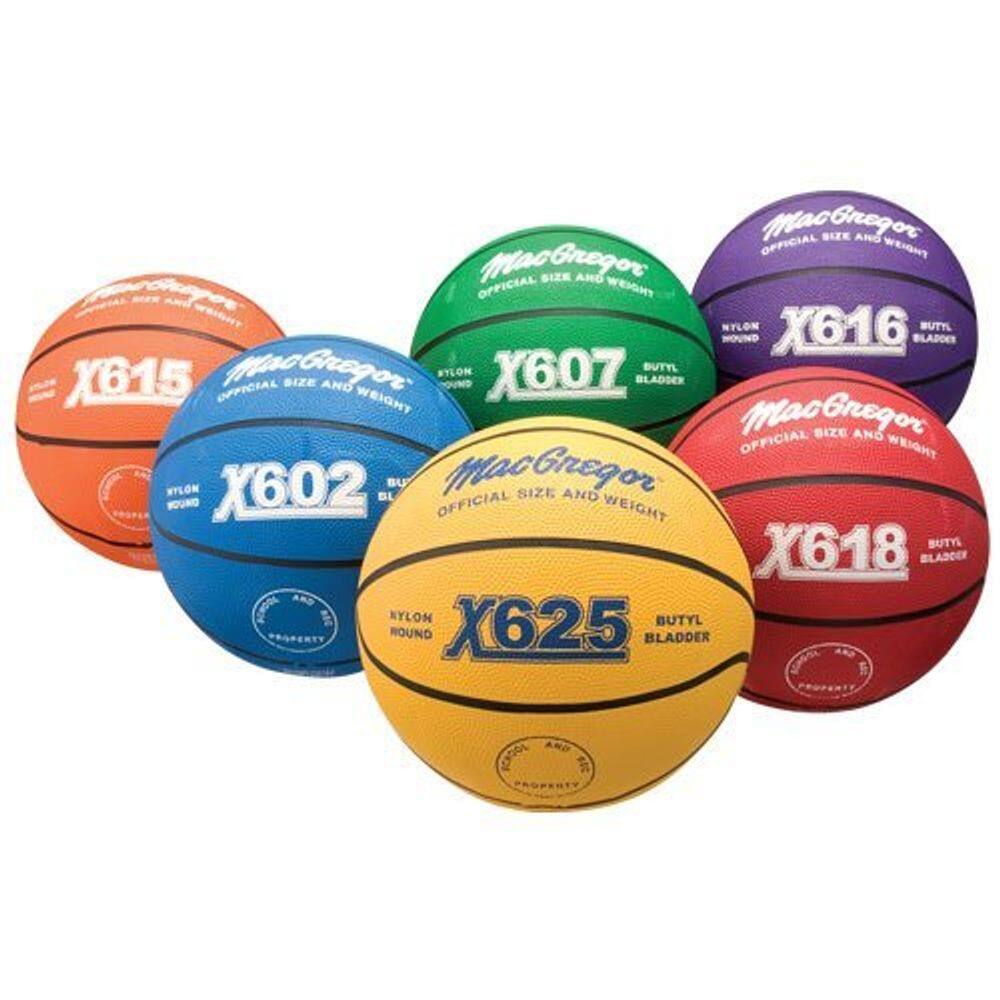 Pacote de basquete MacGregor Prism, tamanho oficial, multicolorido, x6