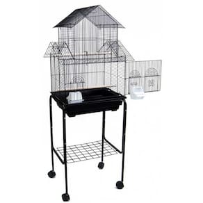 Gaiola para pássaros YML 5844 Pagoda com suporte, 45x35cm, preta