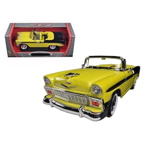 Assinatura de estrada de carro fundido sob pressão 1956 Chevrolet Bel Air 1/18 azul