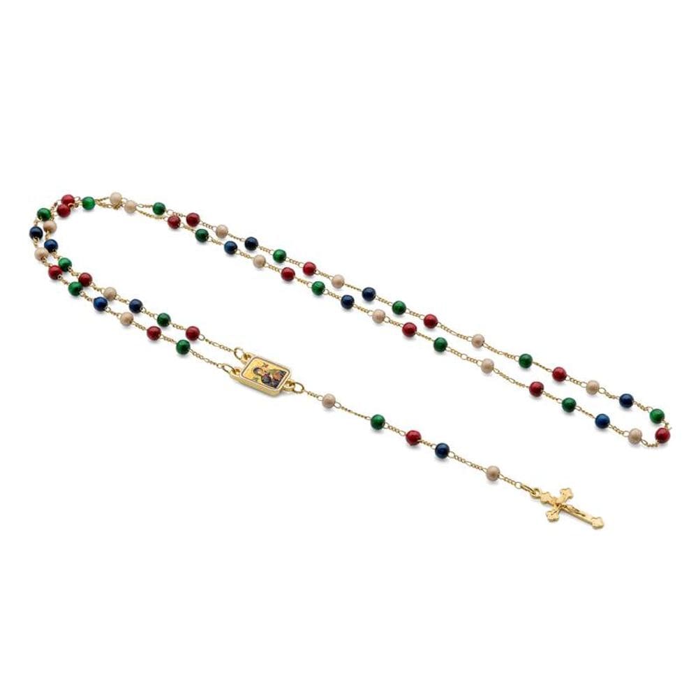 Colar Terço de Nossa Senhora do Perpétuo Socorro Colorido