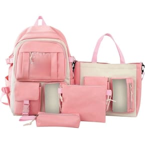 Kit Mochila Escolar Passeio Feminina c/ Espaço para Notebook