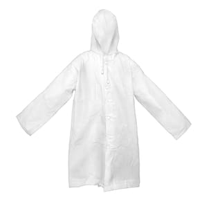 Capa De Chuva Infantil Com Capuz Impermeável EVA Branco