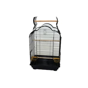 Parrot Cage YML, espaçamento entre barras pequenas, 18x14cm, preto