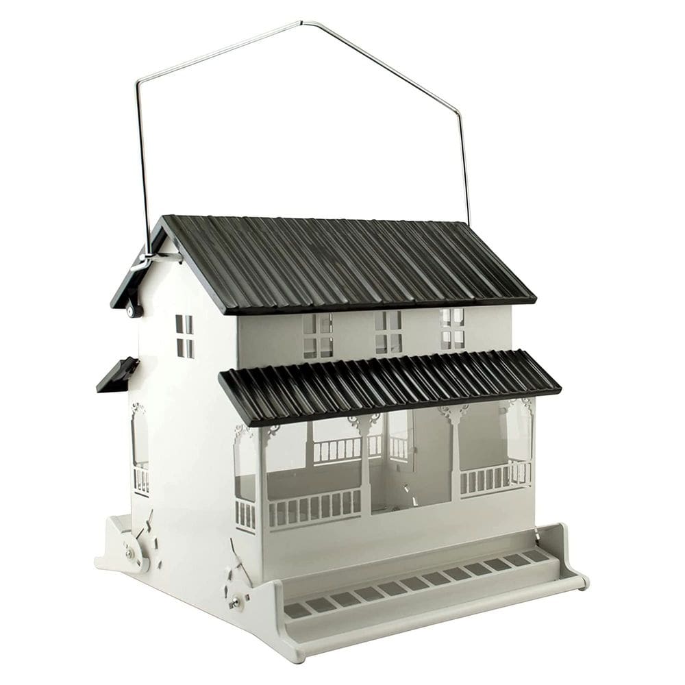 Alimentador de pássaros Woodlink Steel Hanging Mount 10L preto/branco