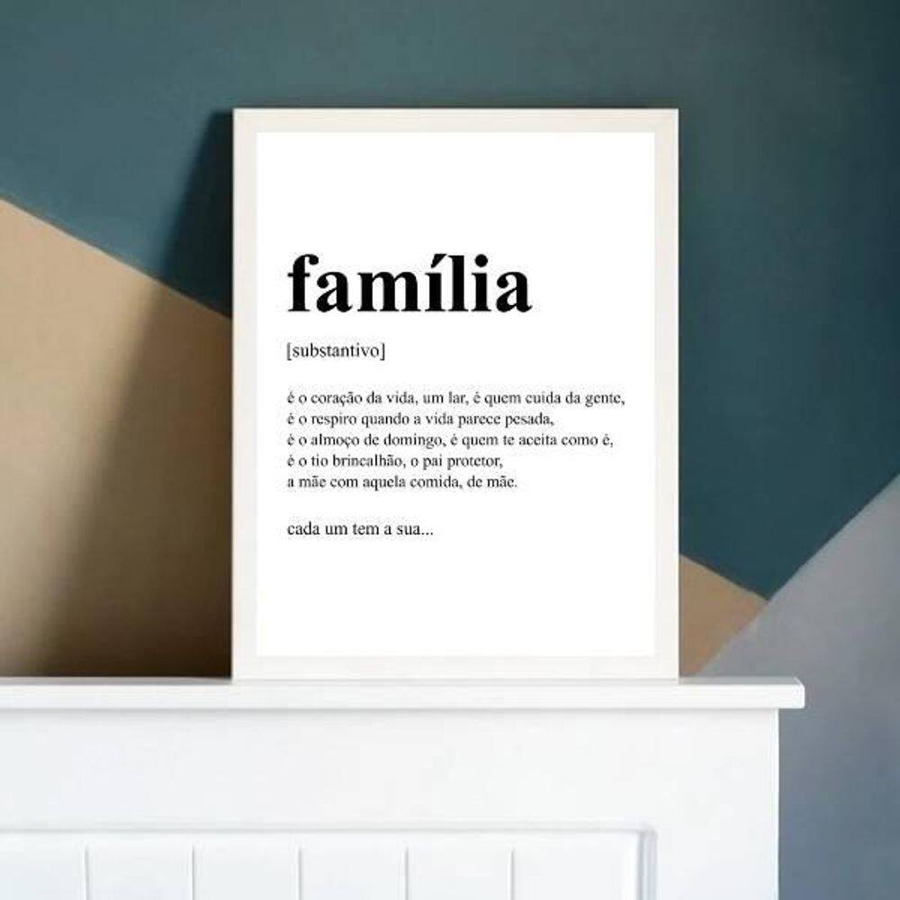 Quadro Decorativo Definição De Família 45X34Cm