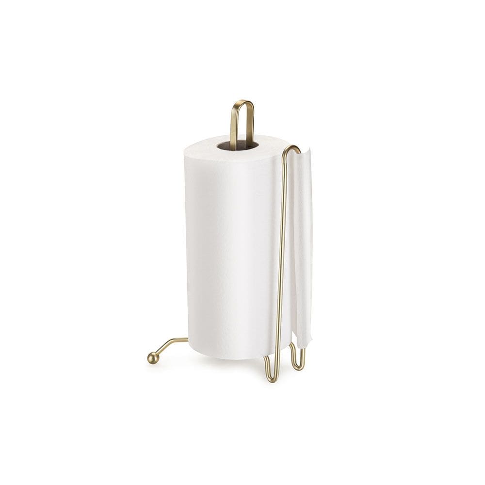 Porta Papel Toalha Rolo Suporte Dourado Fosco Ouro Velho