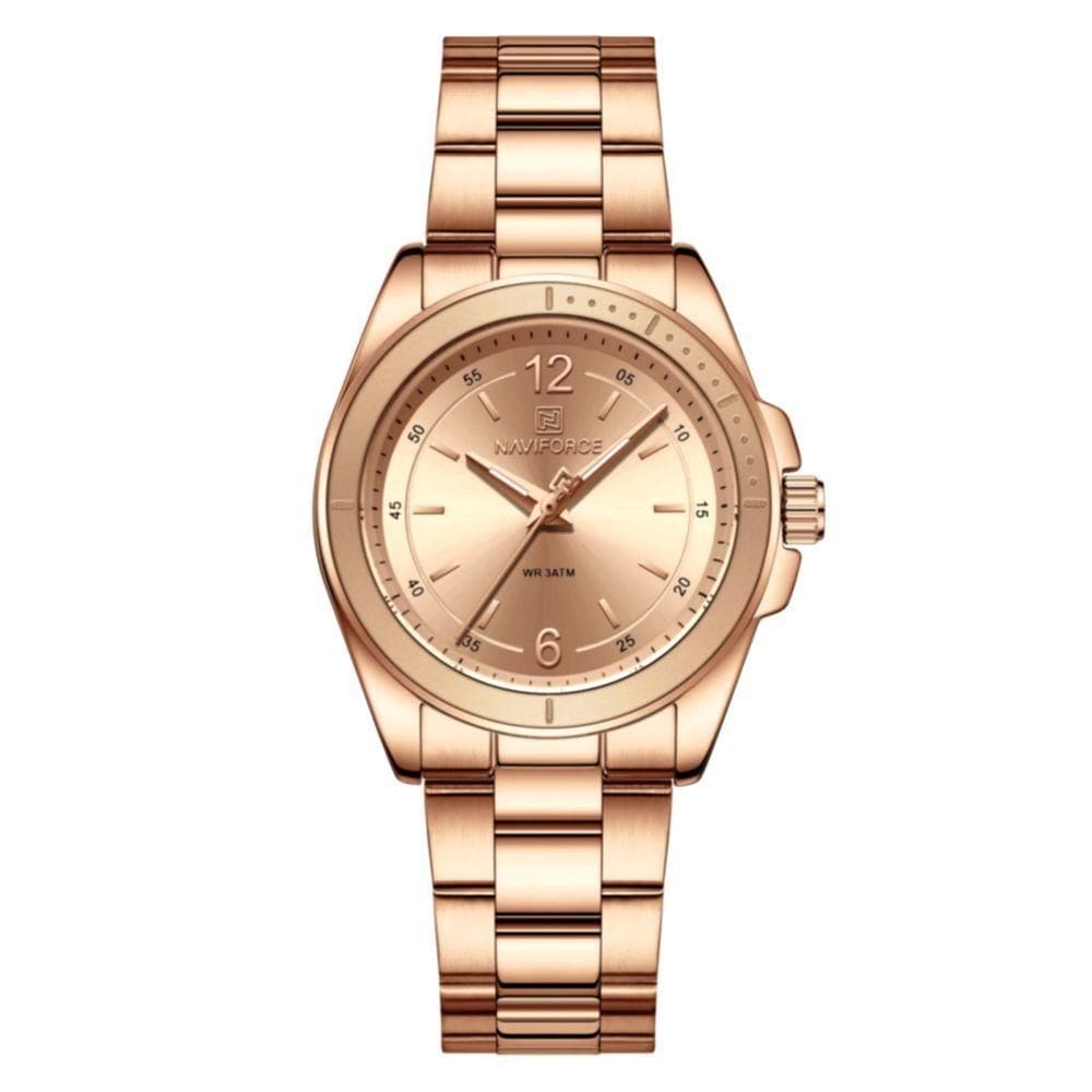 Relógio De Pulso Feminino Em Aço Inoxidavel Confortável Design Elegante à Prova D´agua Rosa
