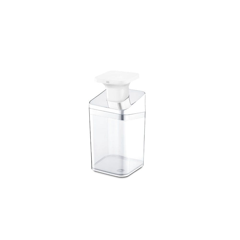 Porta Sabonete Liquido Branco Dispenser Quadrado Transparente
