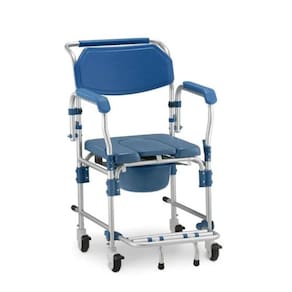 Cadeira de Banho Higienização D60 Em Aluminio Dobrável Até 150kg Dellamed
