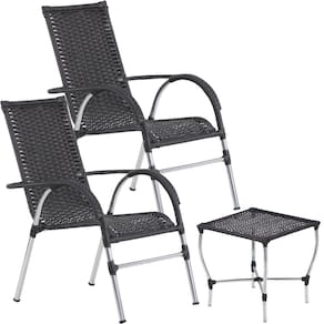 Conjunto de Cadeiras E Mesa De Centro Área Varanda Edícula Jardim Churrasco Trama