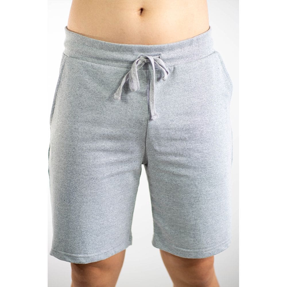 Bermuda Masculina Moletom Básica Mescla Cinza