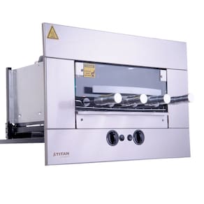 Churrasqueira a Gás de Embutir GLP 4 Espetos Rotativos 220v Age Titan