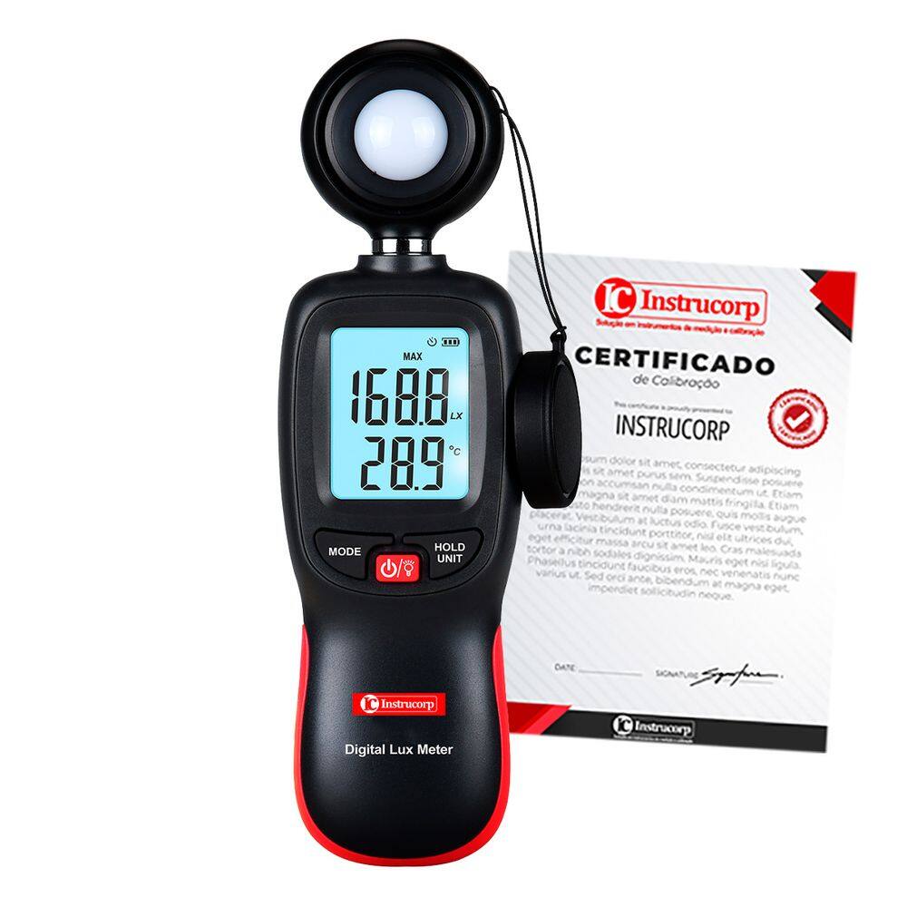 Luxímetro Digital Portátil 0 a 200.000 lux - Instrucorp IC-5020