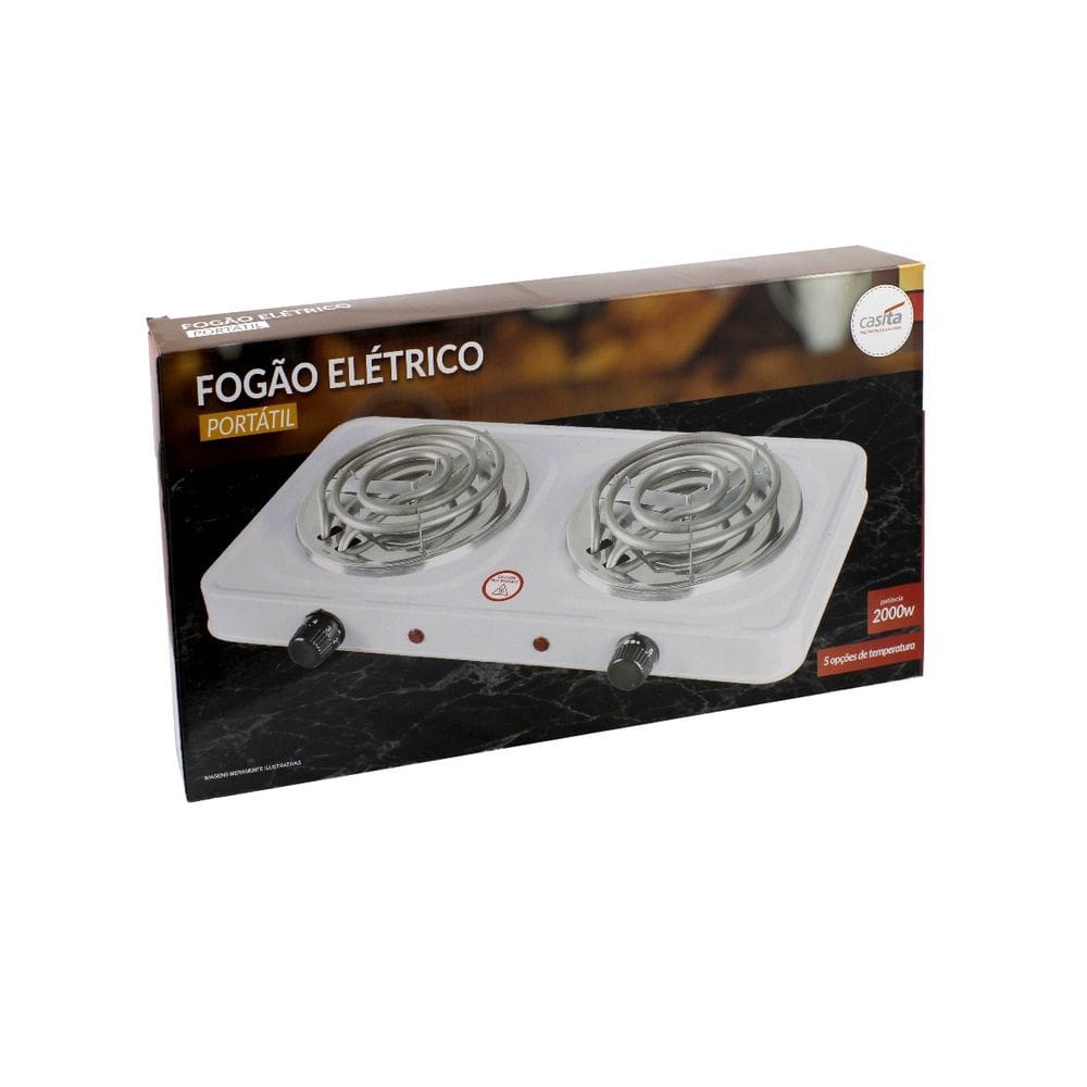 Fogão Cooktop Fogareiro Elétrico 2000w Camping Pesca Chapa 220V