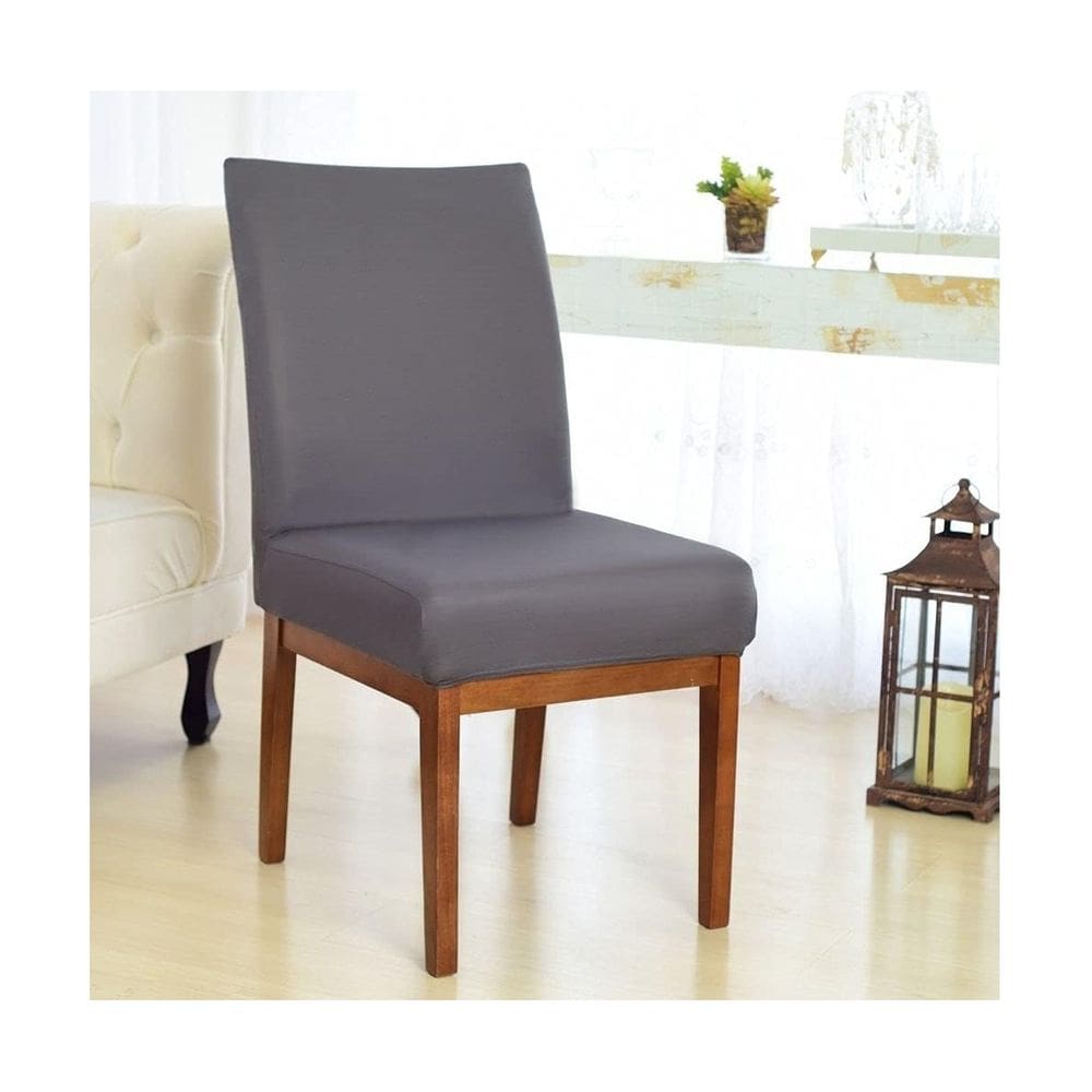 Capa de Cadeira Cinza com Elástico 6 Lugares