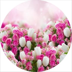 Painel Redondo 3D Sublimado Floral Frd-2904