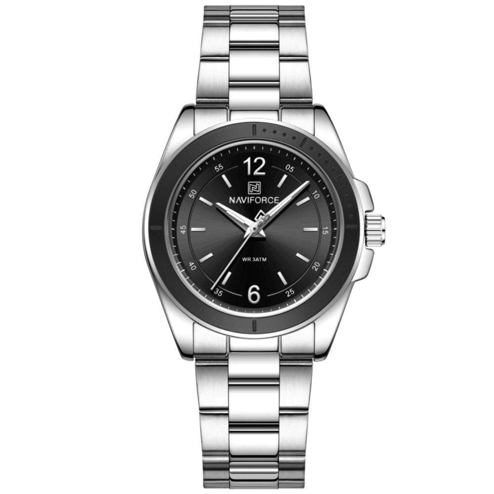 Relógio De Pulso Feminino Em Aço Inoxidavel Confortável Design Elegante à Prova D´agua Prata