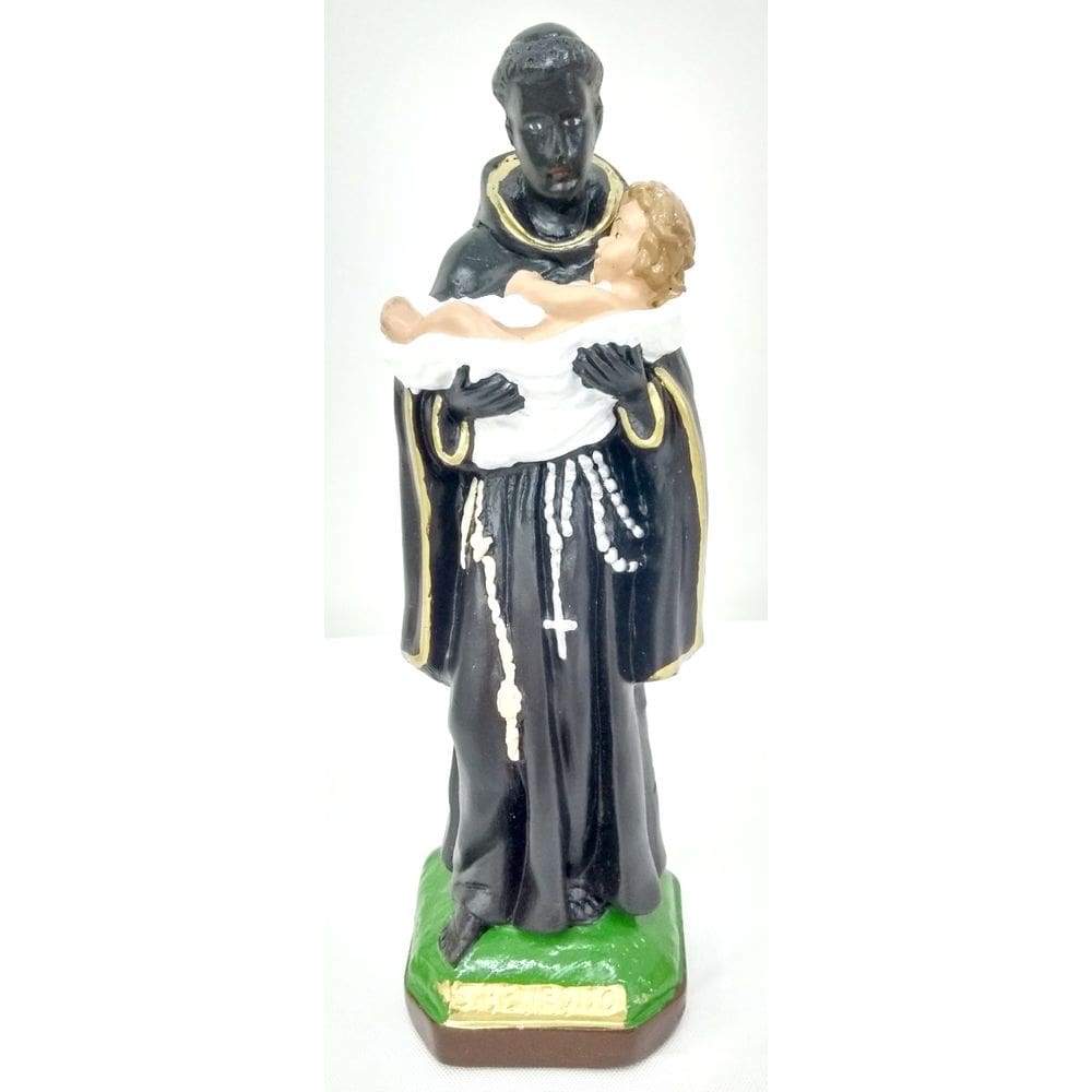 Imagem De São Benedito Gesso 20 Cm
