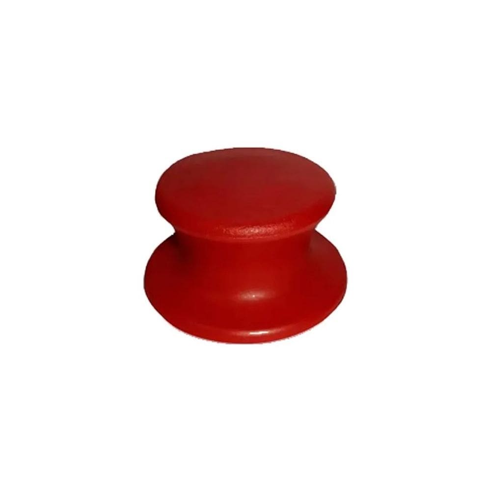 Pegador Puxador Tampa Vidro e Ferro Panela Pomel Vermelho