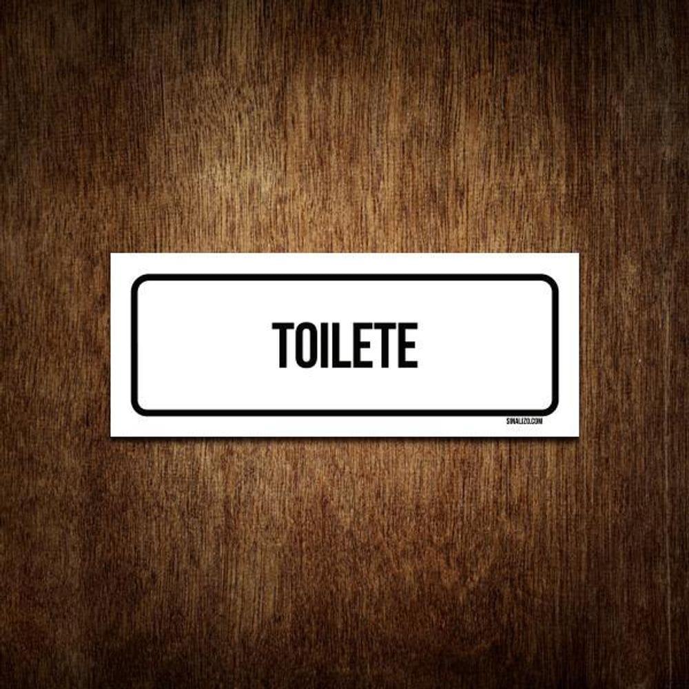 Placa De Sinalização Setor - Toilete  23X9