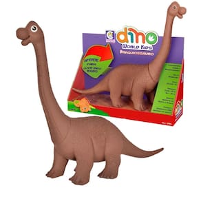 Dinossauro Pescoçudo GIGANTE 39,5cm - Braquiossauro Brinquedo da Cotiplás Dino World Kids Grande - PANAMI