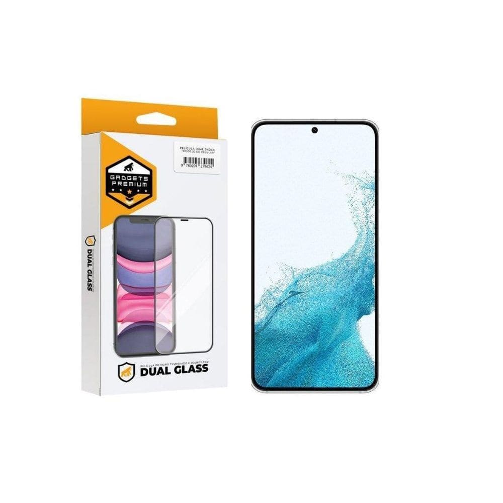 Película Dual Glass Para Samsung Galaxy S22 - Preto Gshield