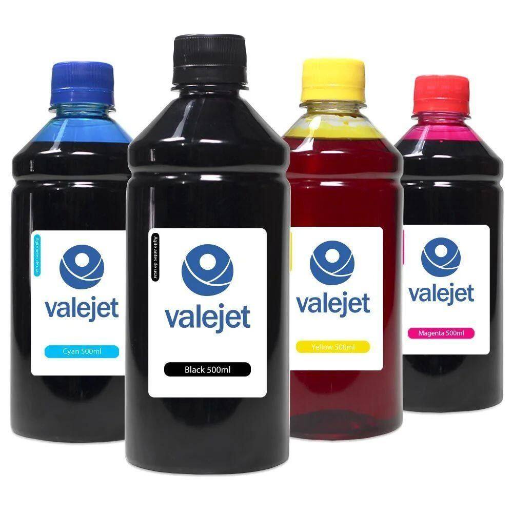 Kit 4 Tintas Epson T544 Ecotank Cmyk 500ml Valejet