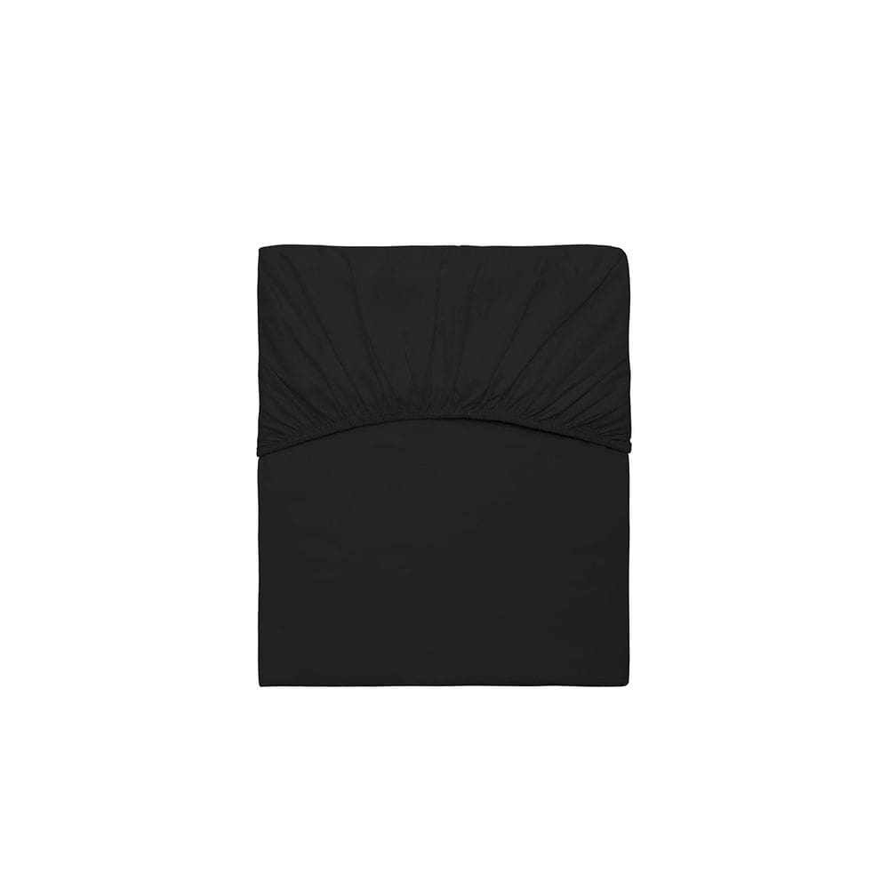 Lençol QUEEN Elastico Preto Algodao Egipcio 300 Fios Acetinado