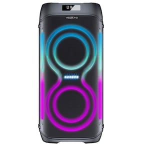 Caixa Som Bateria 1000W Rms Portátil Bluetooth Amplificada Fm Usb Bivolt Vibe Sound Vs003 - V6 Party