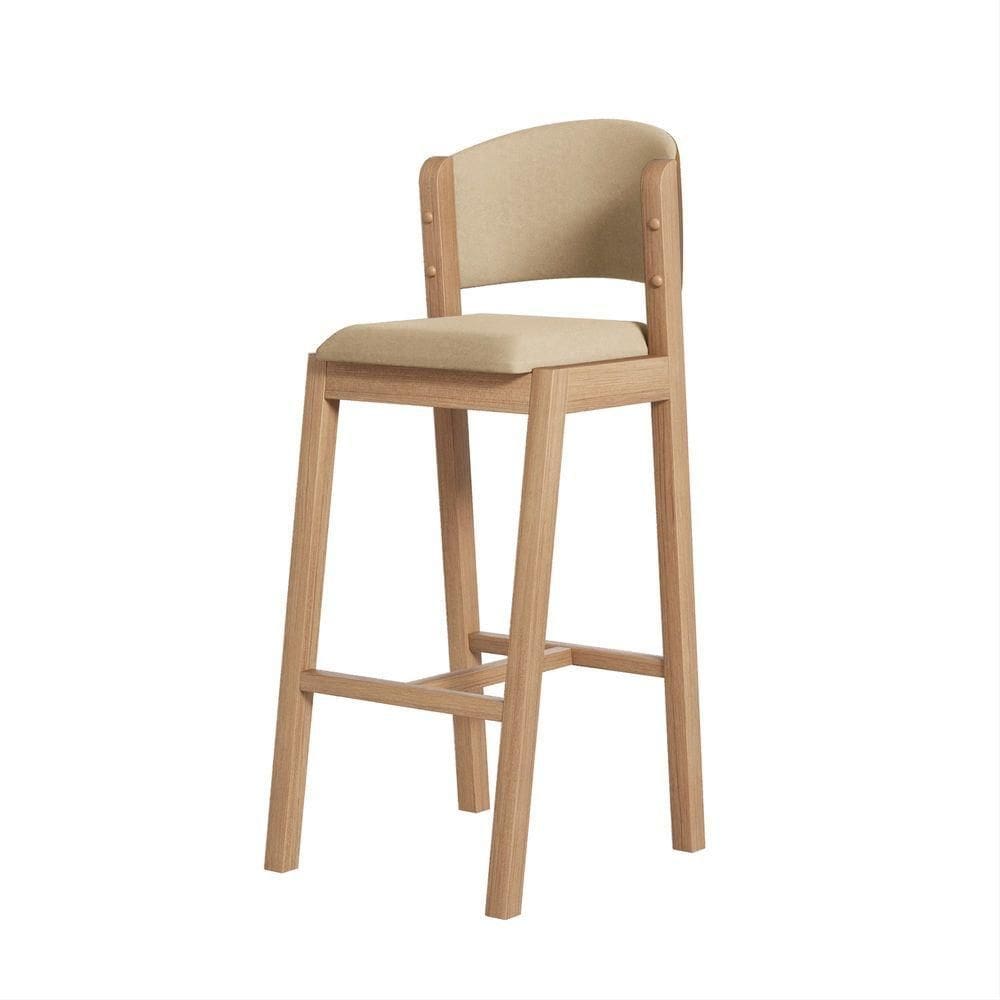 Banqueta Antonella Linho área Gourmet - 7 Decor Choco