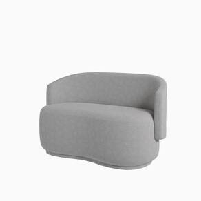 Namoradeira Beatriz Orgânica Boucle Lisa - 7 Decor Prata