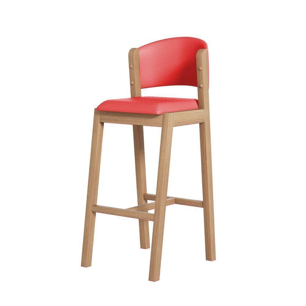 Banqueta Antonella Corino área Gourmet - 7 Decor Vermelho
