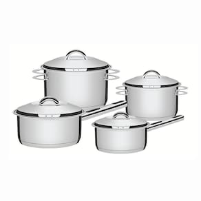 Jogo De Panelas Solar Em Aço Inox Com Fundo Triplo Indução 4 Peças - Tramontina 65510760