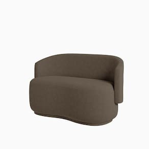 Namoradeira Beatriz Orgânica Boucle Lisa - 7 Decor Marrom