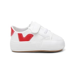 Sapato Tênis Conforto Bebe Baby Menino Primeiros Passos Vermelho