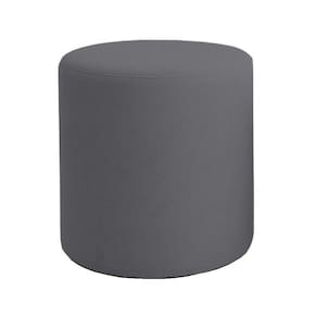 Puff Beca Cilindro Boucle Live - 7 Decor Cinza Escuro