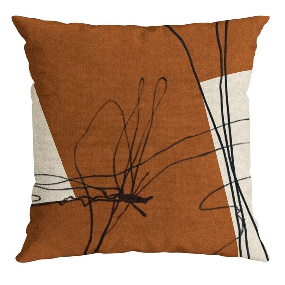 Almofada Luxor Terracota Veludo 304 Bordada 43x43cm Belchior