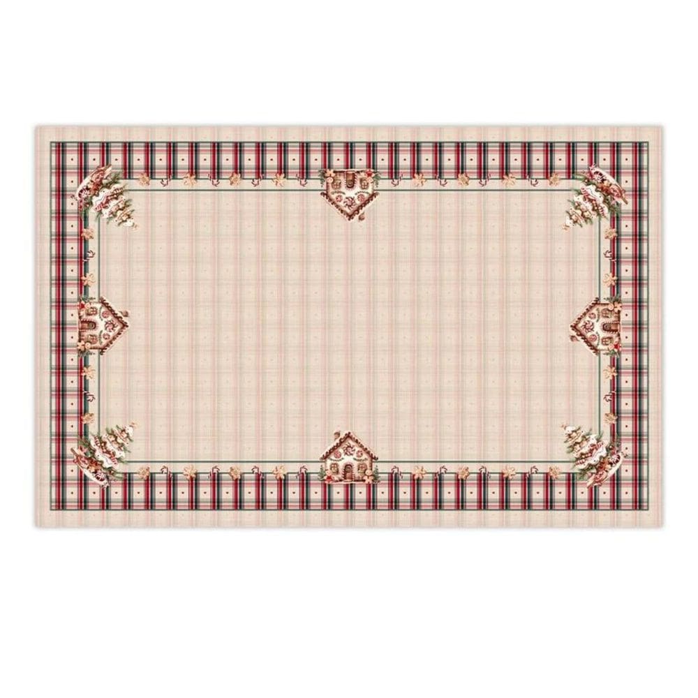 Toalha De Mesa Natalina A Magia Dos Biscoitos 1,40x2,20cm