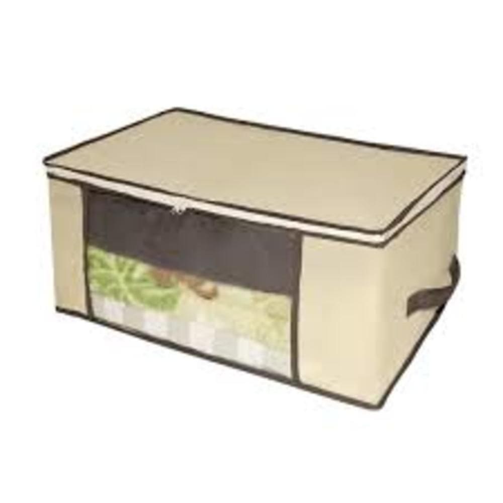 Cesto Organizador Dobravel Caixa Guarda Roupa Saco Organizadora Multiuso Grande Anti Mofo Cobertor Edredom Toalha 60x45x
