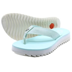 Chinelo Kenner Kyra Essence Pro Flatform Feminino - Azul Claro e Branco