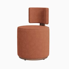 Puff Margo Decorativo Orgânico Veludo - 7 Decor Terracota