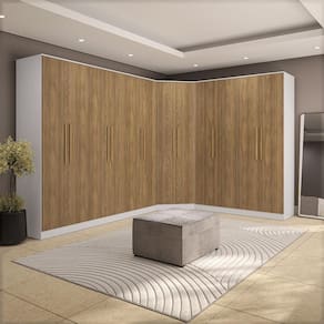 Quarto Modulado Kappesberg Adapt Branco-nogueira 12 Portas 342cm X 263cm