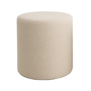Puff Beca Cilindro Boucle Live - 7 Decor Bege