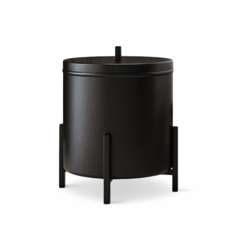 Lixeira Cesto Industrial para Banheiro Cozinha Paris Preto - Loja Sheep