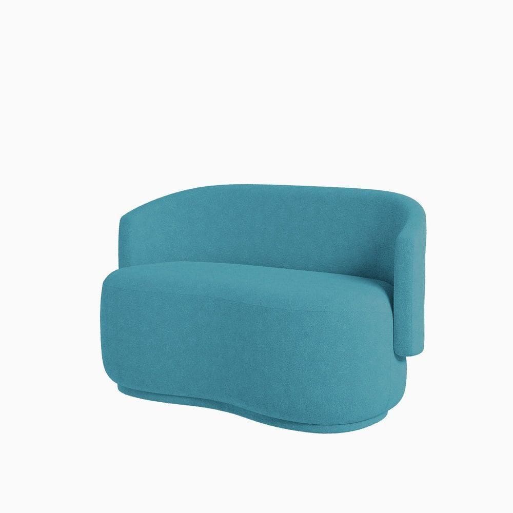 Namoradeira Beatriz Orgânica Boucle Lisa - 7 Decor Azul Turquesa