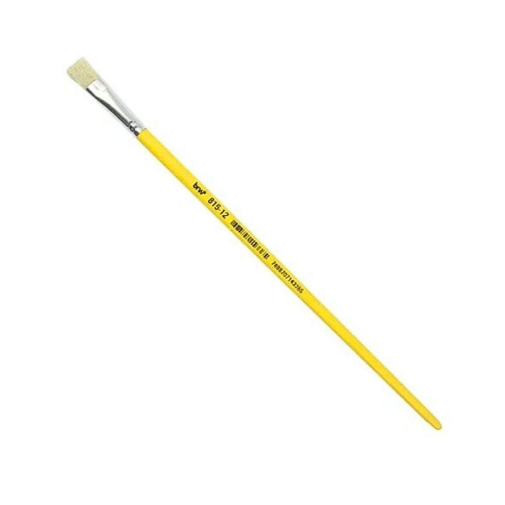 Pincel Chato Cabo Longo N 815-12 BRW | Pincel para Pintura | Artesanato | Quadros | Tintura