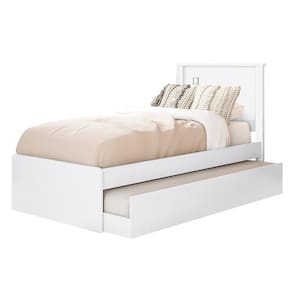 Cama Solteiro Com Auxiliar Barcelona Henn Branco Preto