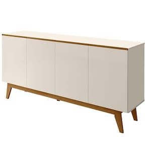 Balcao Buffet Ares 4 Portas 161 Cm Henn Off White Nature