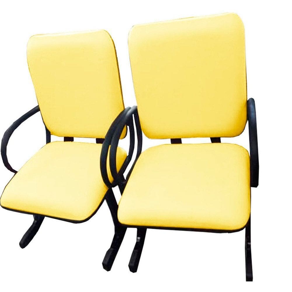 Kit 2 Cadeiras para Escritório Diretor Amarelo
