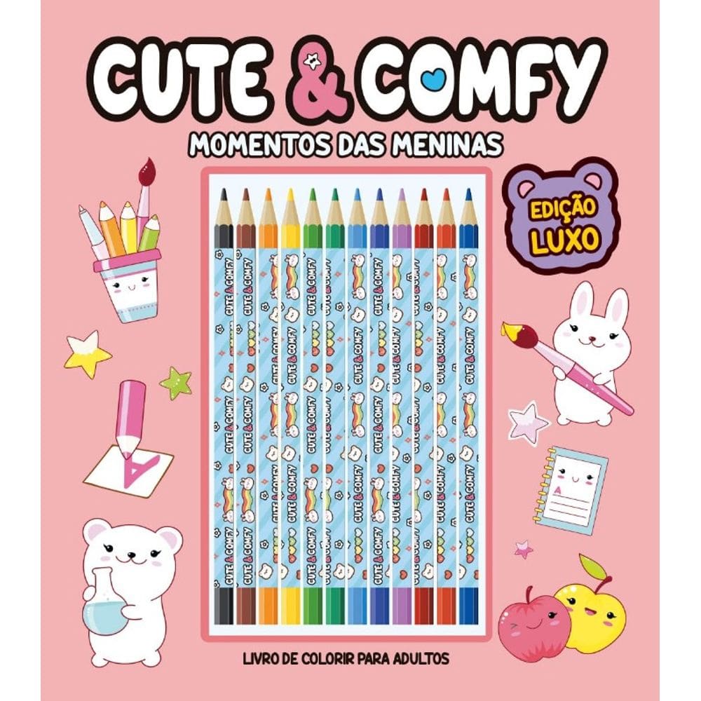 Cute & Comfy Momentos das Meninas - Edicao de Luxo - 12 Lapis de cor